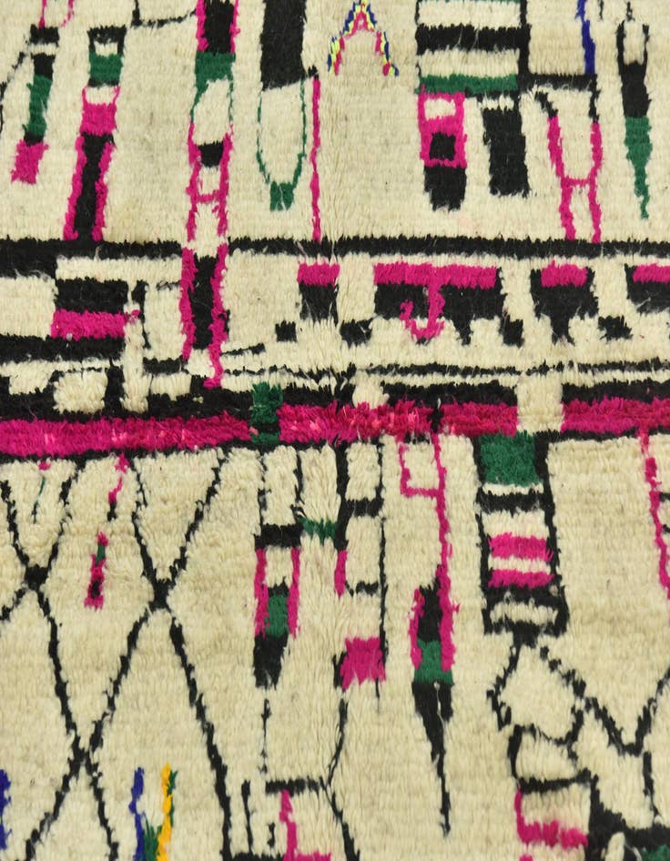 Detail image of 4' 7 x 9'  Hand Knotted Moroccan Wool Rug
