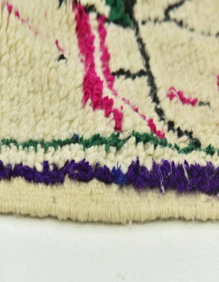 Detail image of 4' 7 x 9'  Hand Knotted Moroccan Wool Rug