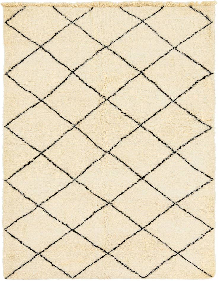 Detail image of 5' 4 x 8' 5 Hand Knotted Moroccan Wool Rug