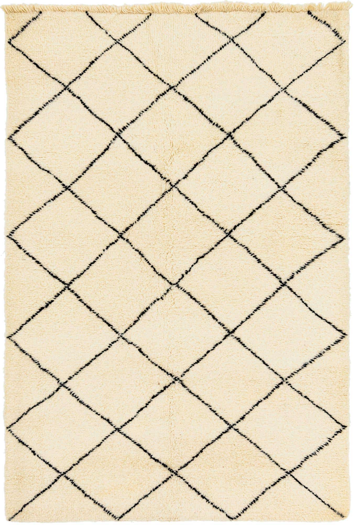 5' 4 x 8' 5 Hand Knotted Moroccan Wool Rug