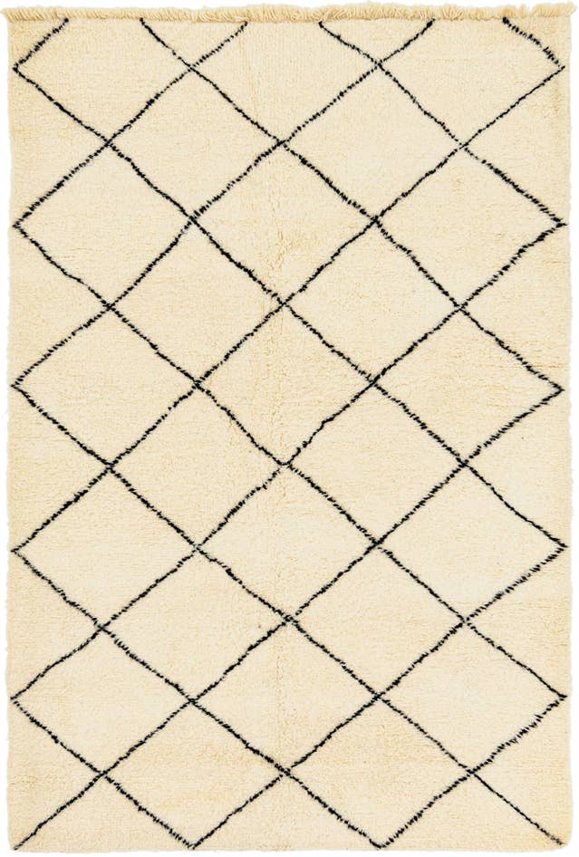 Detail image of 5' 4 x 8' 5 Hand Knotted Moroccan Wool Rug