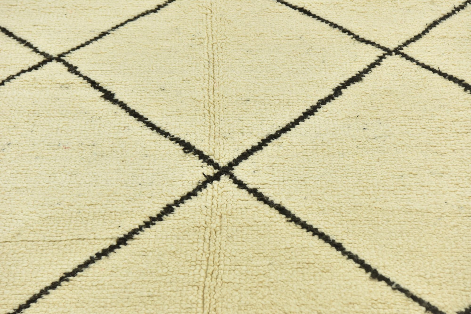 5' 4 x 9' 4 Hand Knotted Moroccan Wool Rug