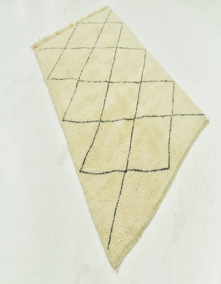 Detail image of 5' 8 x 8' Hand Knotted Moroccan Wool Rug