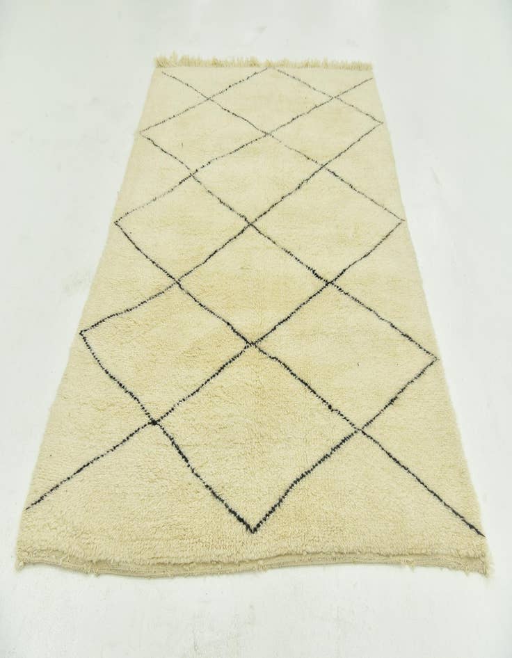 Detail image of 5' 8 x 8'  Hand Knotted Moroccan Wool Rug