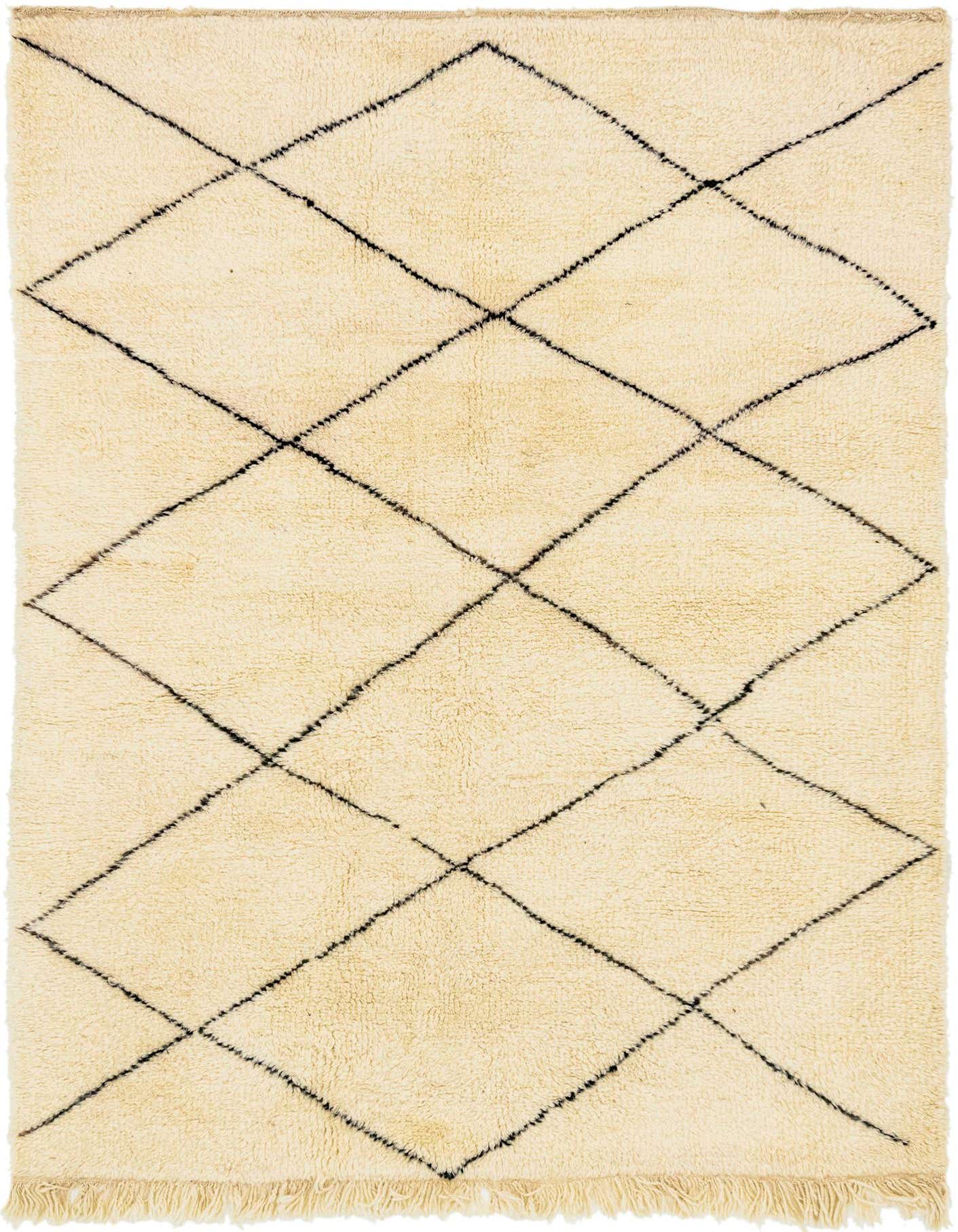 5' 8 x 8' Hand Knotted Moroccan Wool Rug