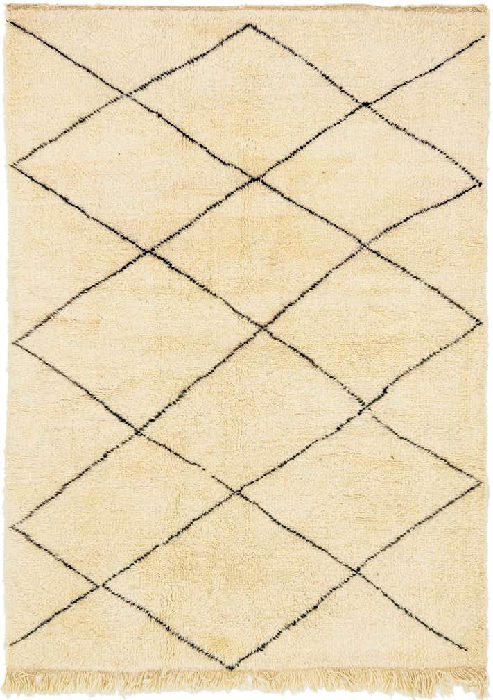 5' 8 x 8' Hand Knotted Moroccan Wool Rug