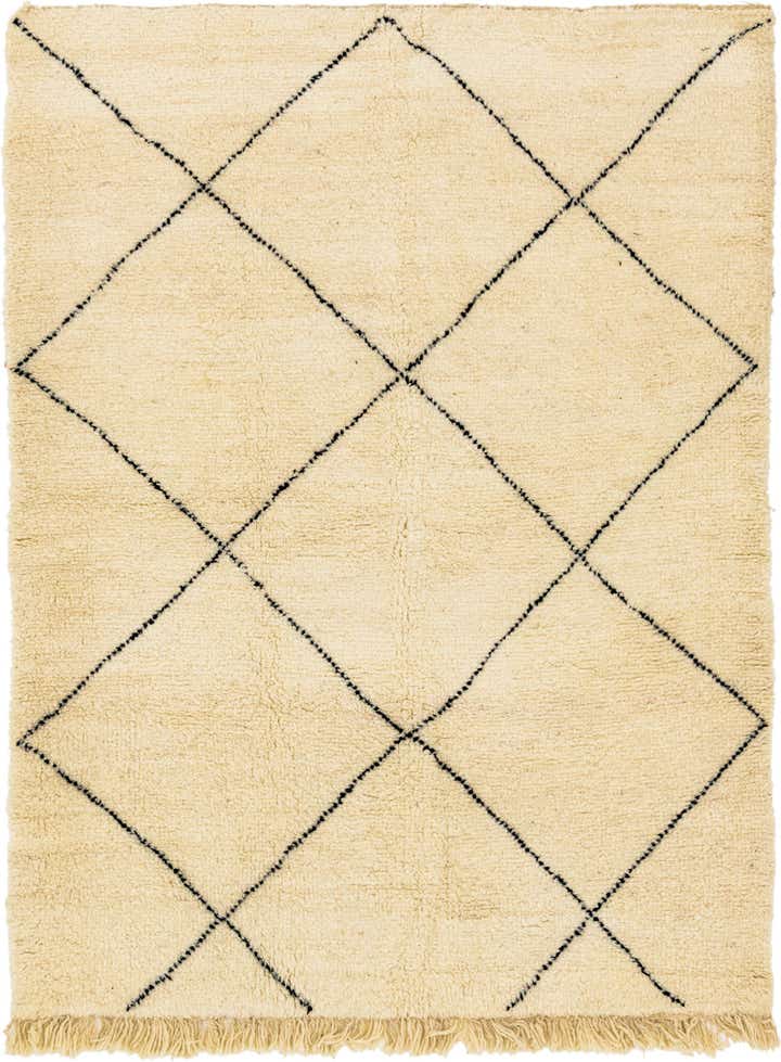5' 10 x 7' 8 Hand Knotted Moroccan Wool Rug