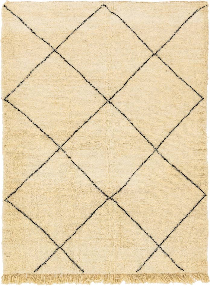 Detail image of 5' 10 x 7' 8 Hand Knotted Moroccan Wool Rug