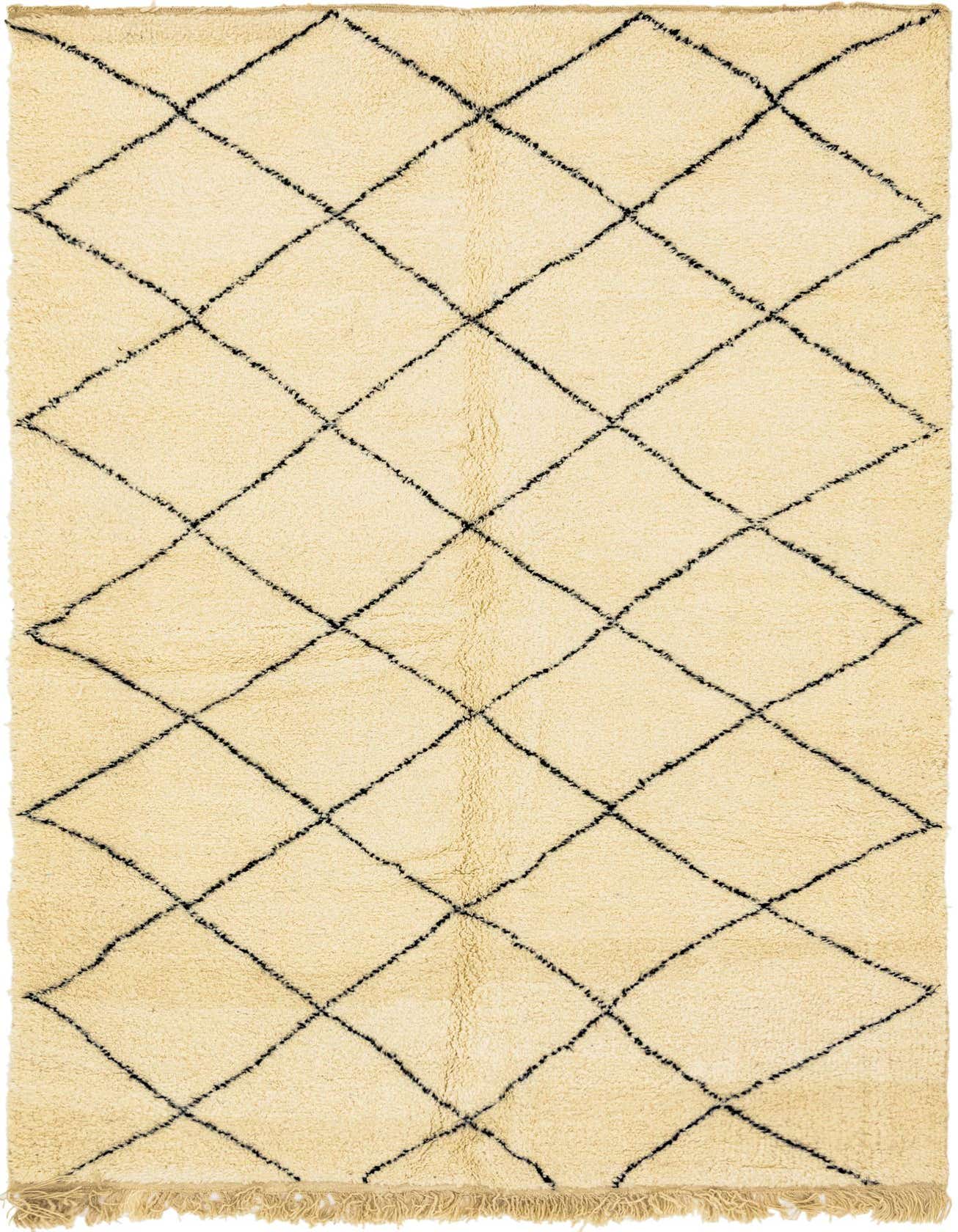 Primary image 6' 8 x 10' 2  Hand Knotted Moroccan Wool Rug