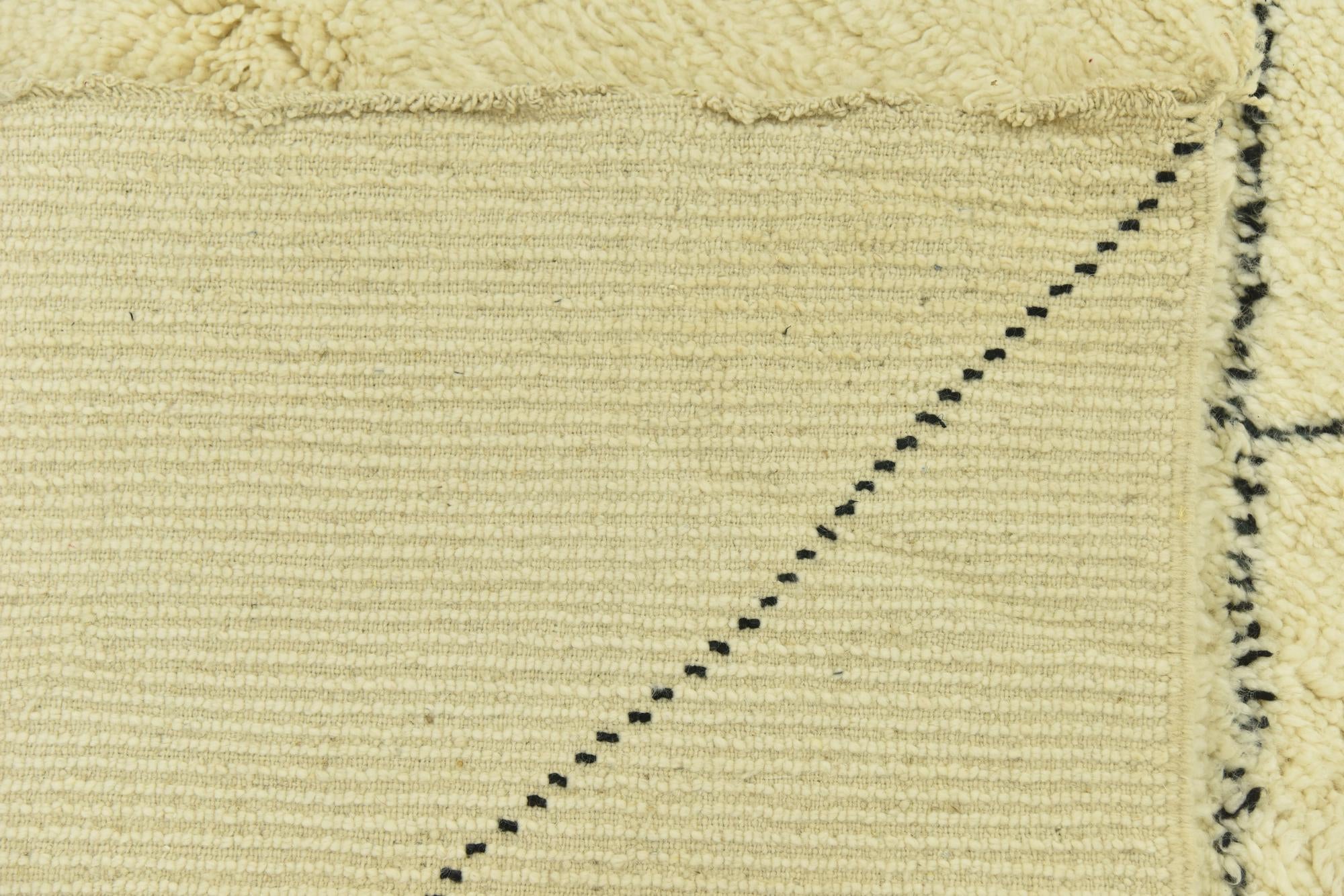 6' 6 x 9' 5 Hand Knotted Moroccan Wool Rug