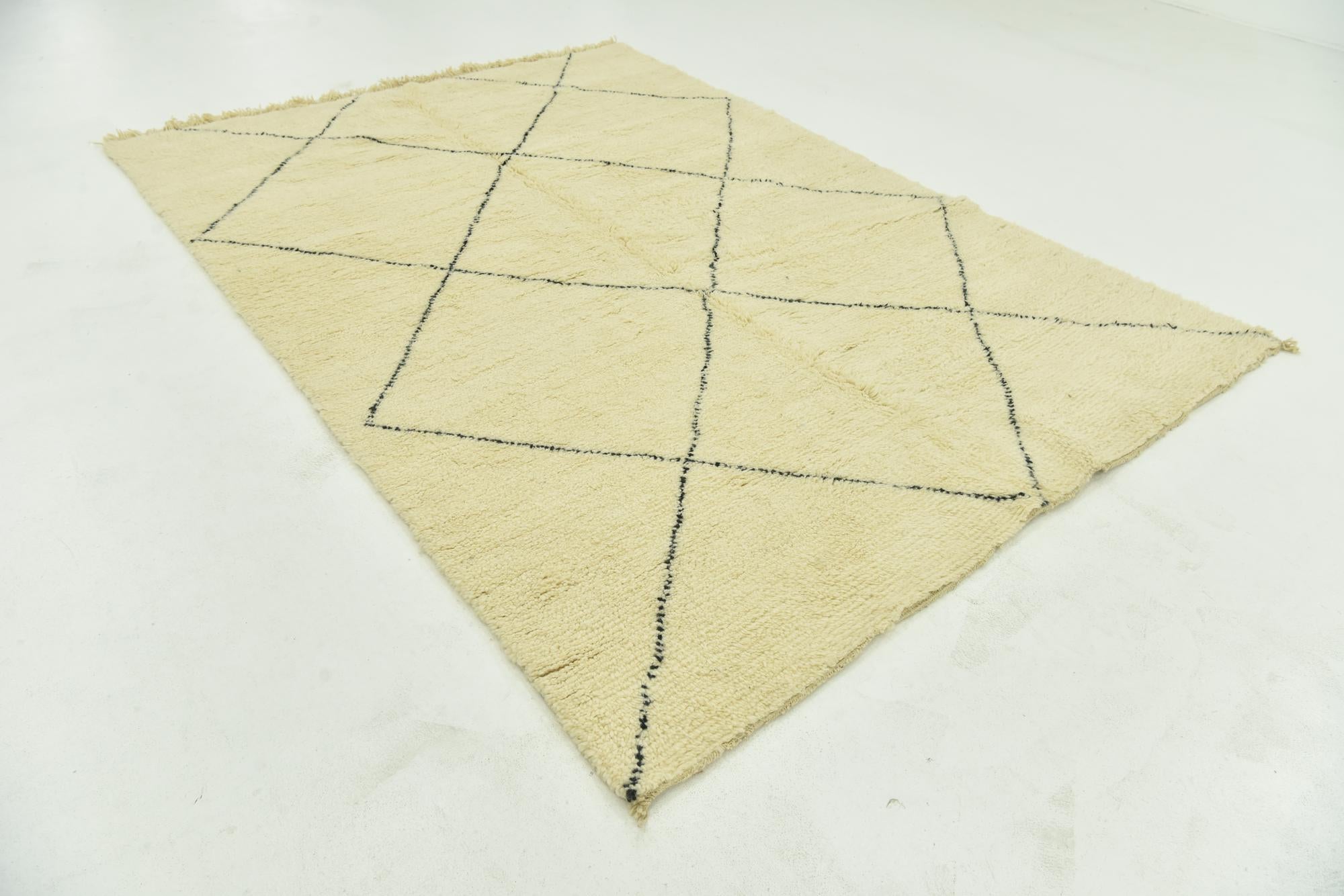 6' 6 x 9' 5 Hand Knotted Moroccan Wool Rug
