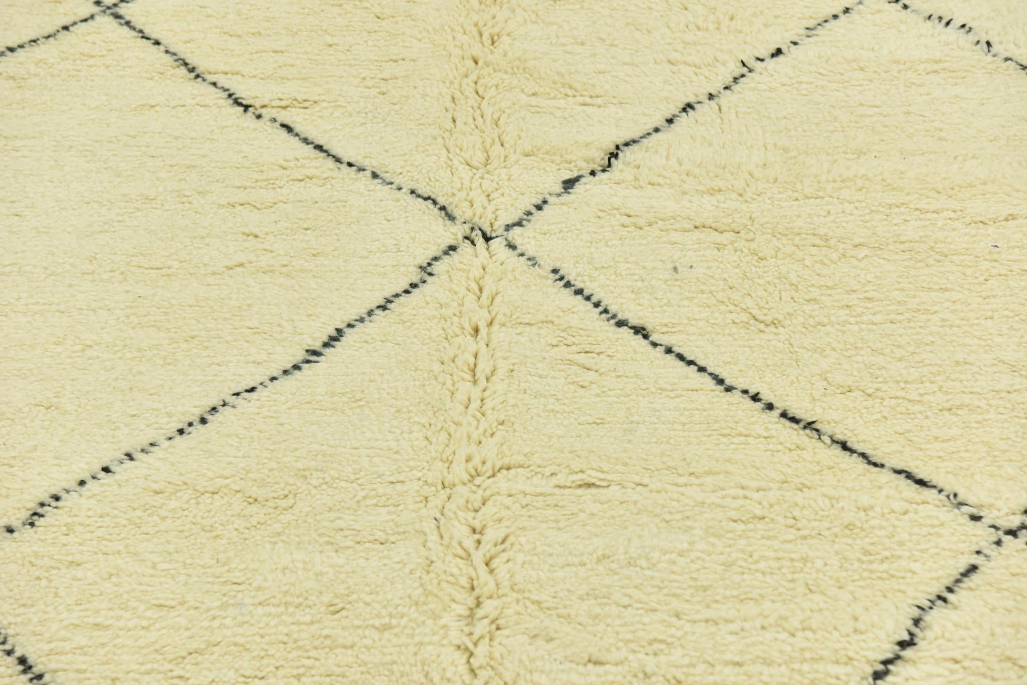6' 6 x 9' 5 Hand Knotted Moroccan Wool Rug