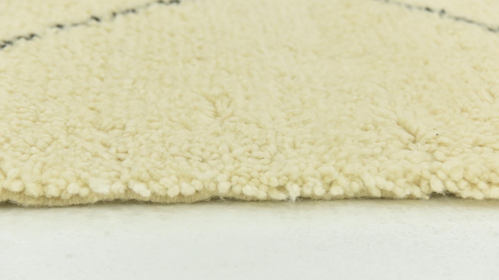 6' 6 x 9' 5 Hand Knotted Moroccan Wool Rug