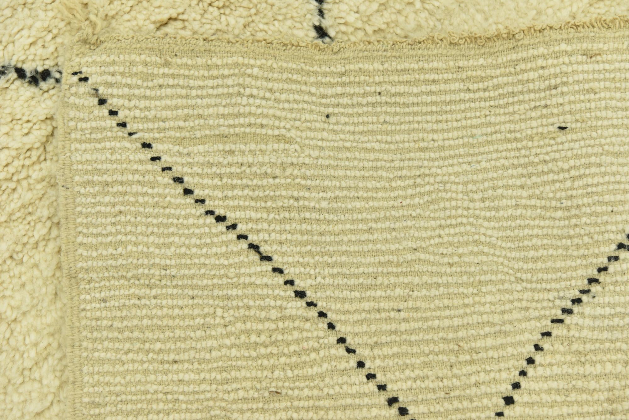 5' x 8' 3 Hand Knotted Moroccan Wool Rug
