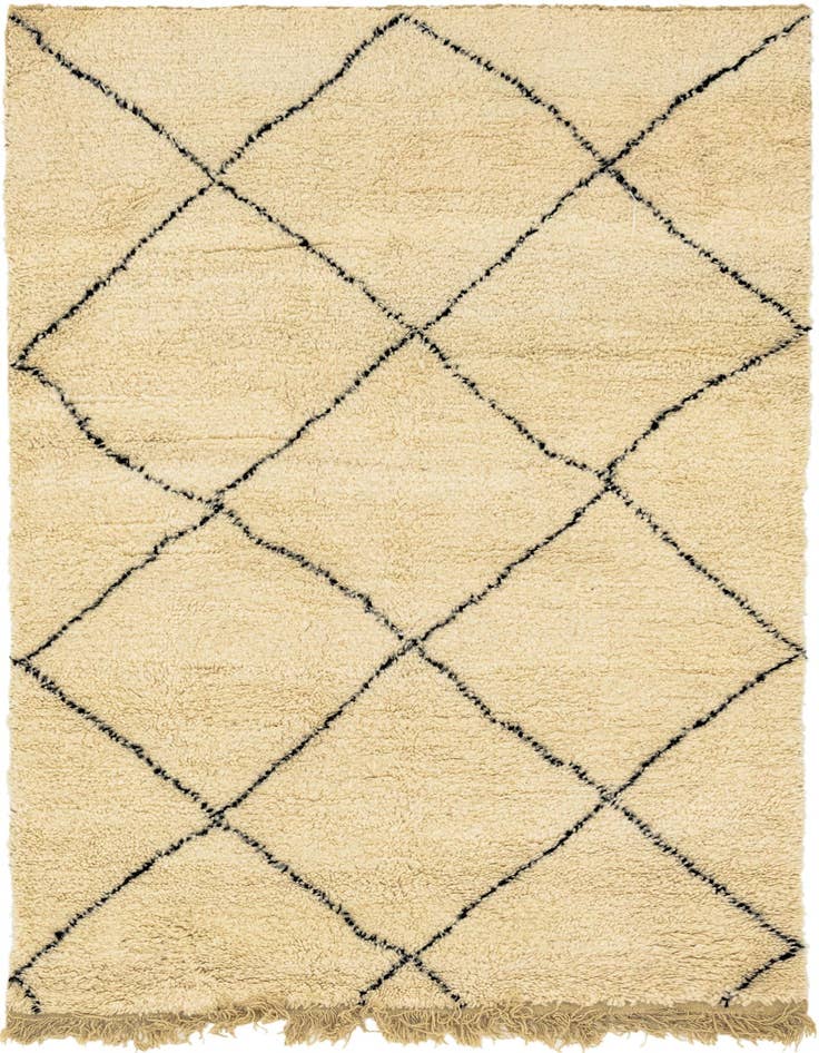 Detail image of 5' x 8' 3 Hand Knotted Moroccan Wool Rug