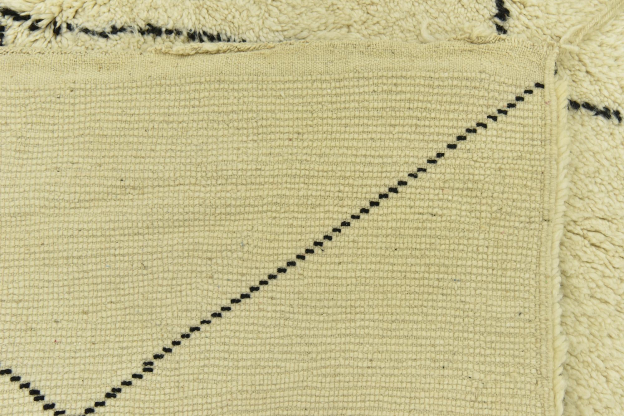 6' 5 x 10' 2 Hand Knotted Moroccan Wool Rug
