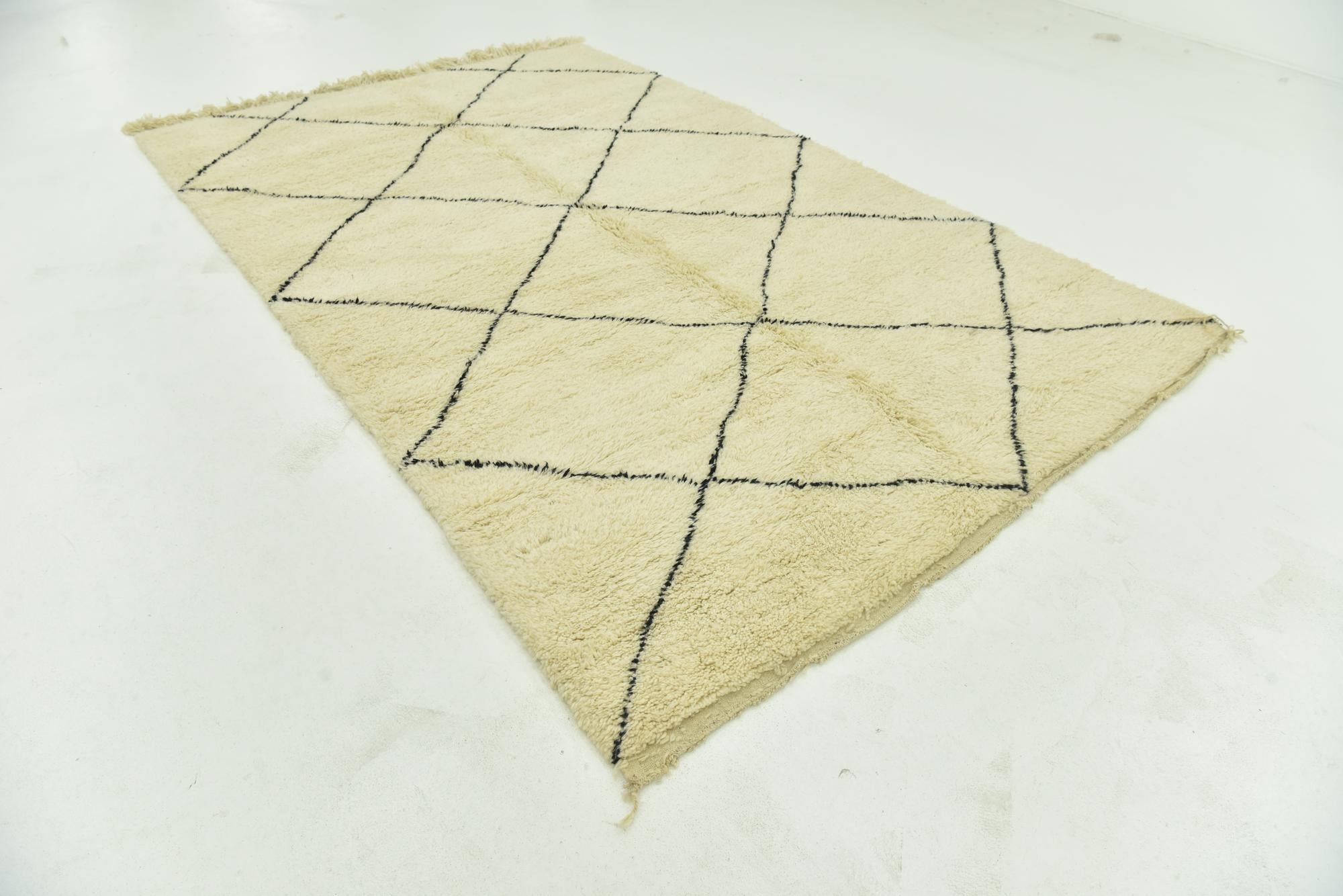 6' 5 x 10' 2 Hand Knotted Moroccan Wool Rug