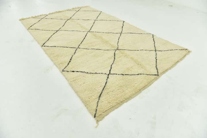 6' 5 x 10' 2 Hand Knotted Moroccan Wool Rug