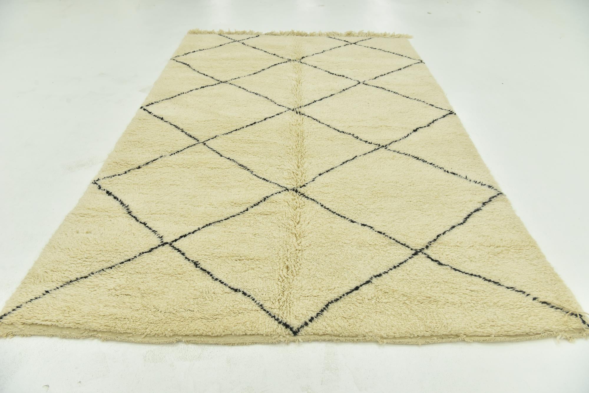 6' 5 x 10' 2 Hand Knotted Moroccan Wool Rug