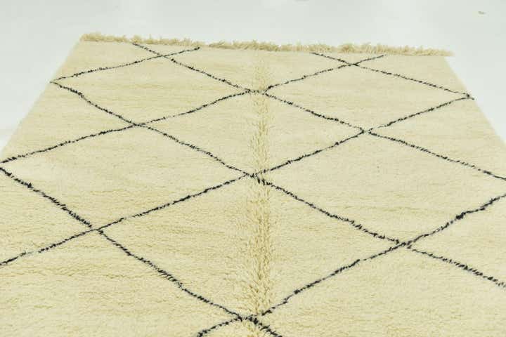 6' 5 x 10' 2 Hand Knotted Moroccan Wool Rug