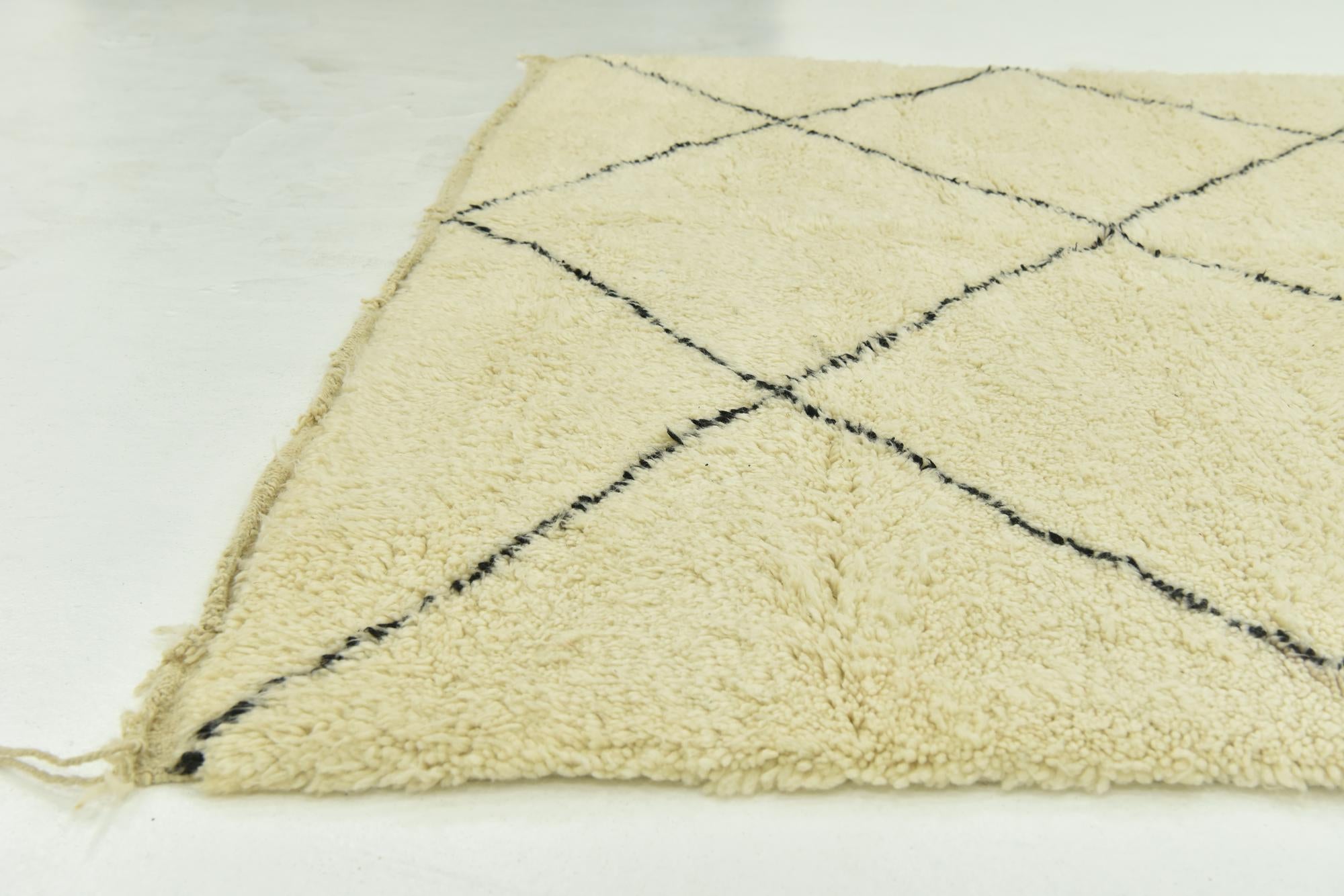 6' 5 x 10' 2 Hand Knotted Moroccan Wool Rug
