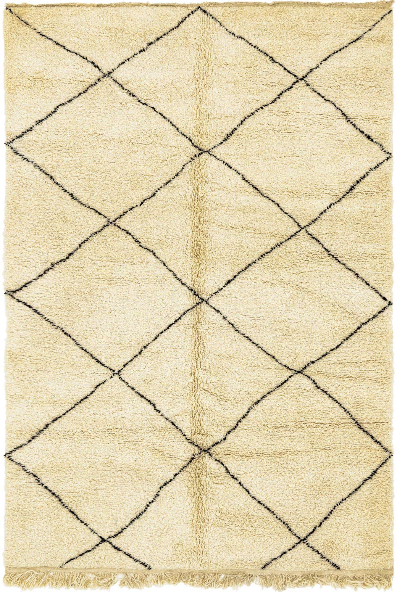 6' 5 x 10' 2 Hand Knotted Moroccan Wool Rug