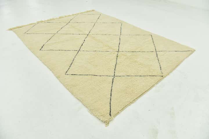 7' 1 x 9' 3 Hand Knotted Moroccan Wool Rug