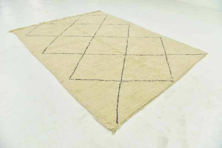 Detail image of 7' 1 x 9' 3 Hand Knotted Moroccan Wool Rug
