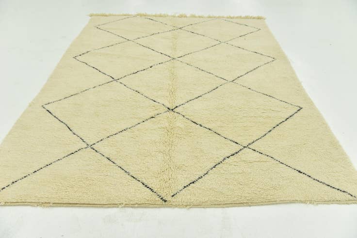 Detail image of 7' 1 x 9' 3 Hand Knotted Moroccan Wool Rug