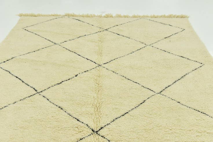 Detail image of 7' 1 x 9' 3 Hand Knotted Moroccan Wool Rug
