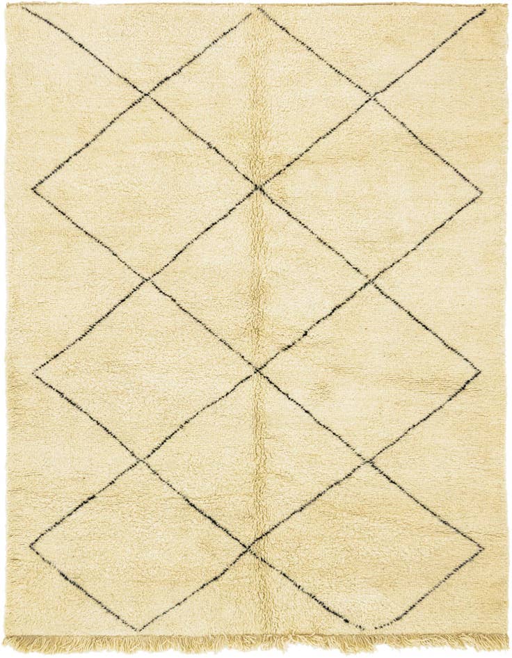 Detail image of 7' 1 x 9' 3 Hand Knotted Moroccan Wool Rug