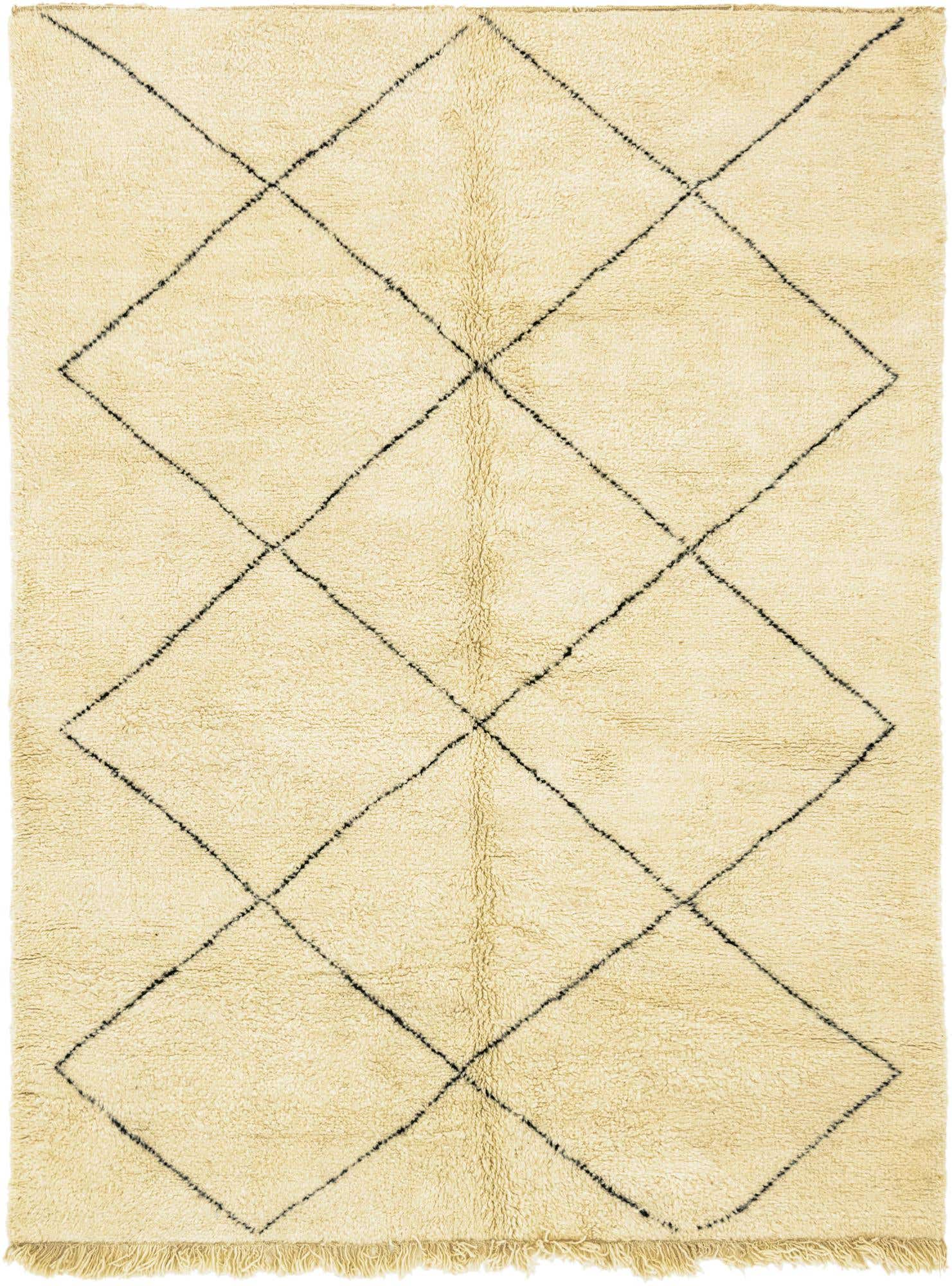 7' 1 x 9' 3 Hand Knotted Moroccan Wool Rug