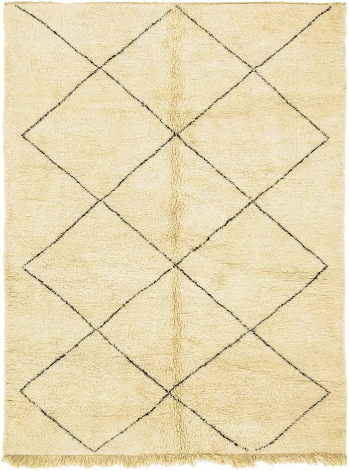 Detail image of 7' 1 x 9' 3 Hand Knotted Moroccan Wool Rug