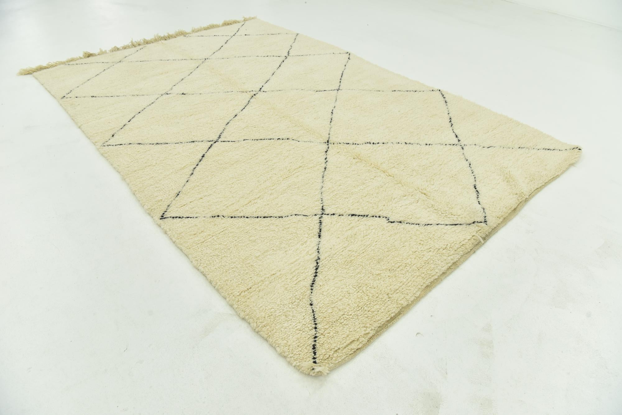 6' 10 x 10' 6 Hand Knotted Moroccan Wool Rug