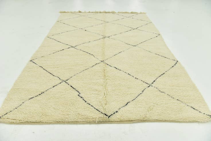 Detail image of 6' 10 x 10' 6 Hand Knotted Moroccan Wool Rug