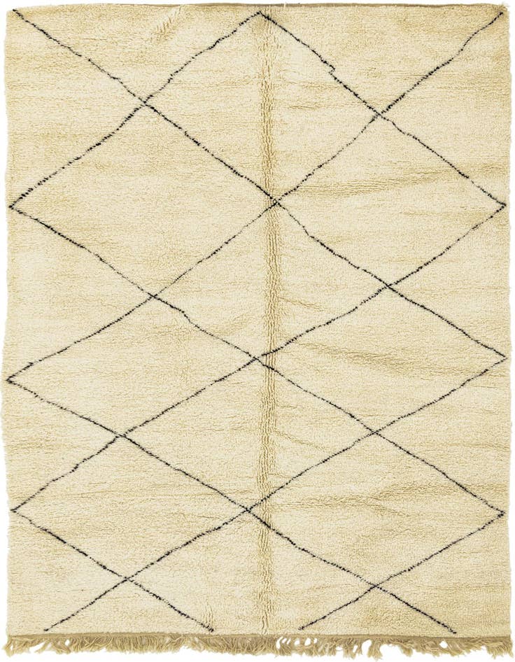 Detail image of 6' 10 x 10' 6 Hand Knotted Moroccan Wool Rug