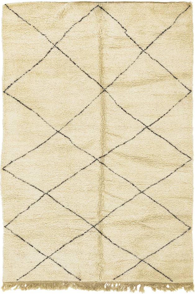 Detail image of 6' 10 x 10' 6 Hand Knotted Moroccan Wool Rug