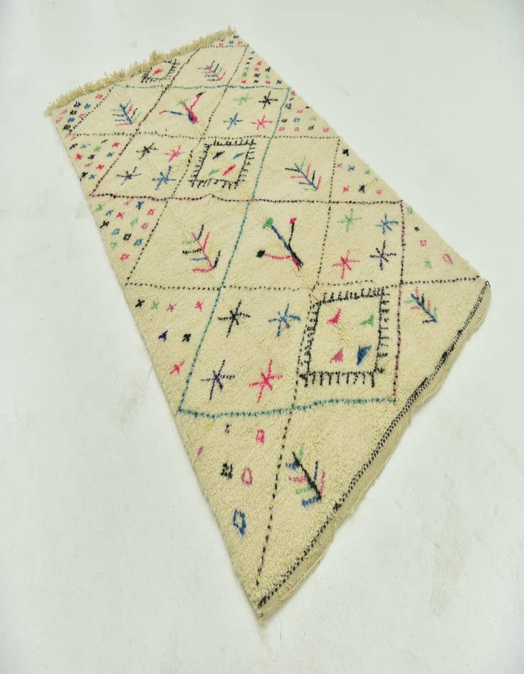 Detail image of 5' x 8'  Hand Knotted Moroccan Wool Rug