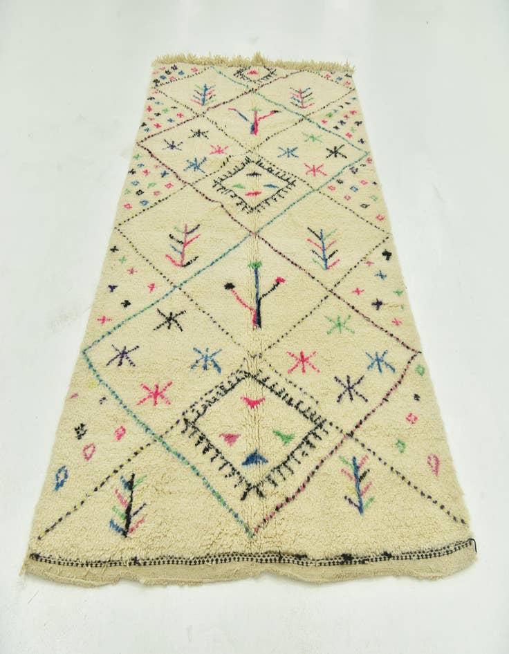 Detail image of 5' x 8'  Hand Knotted Moroccan Wool Rug