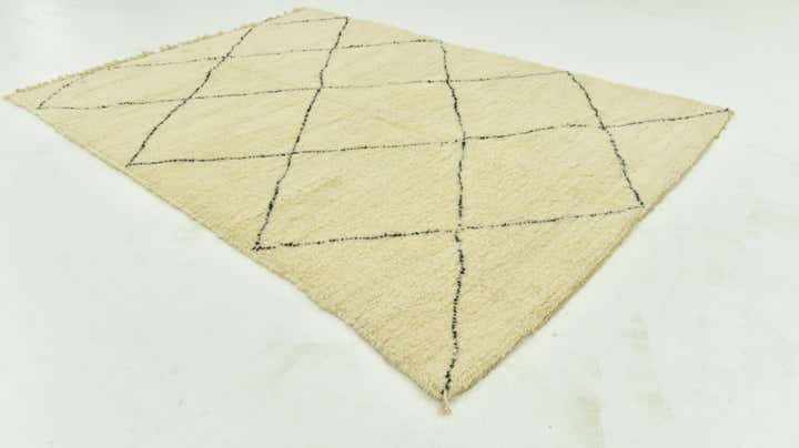 7' x 9' 9 Hand Knotted Moroccan Wool Rug