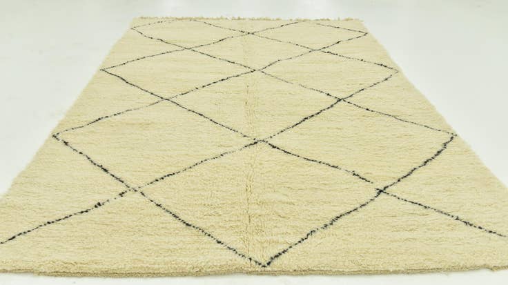 Detail image of 7' x 9' 9 Hand Knotted Moroccan Wool Rug