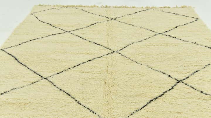 7' x 9' 9 Hand Knotted Moroccan Wool Rug