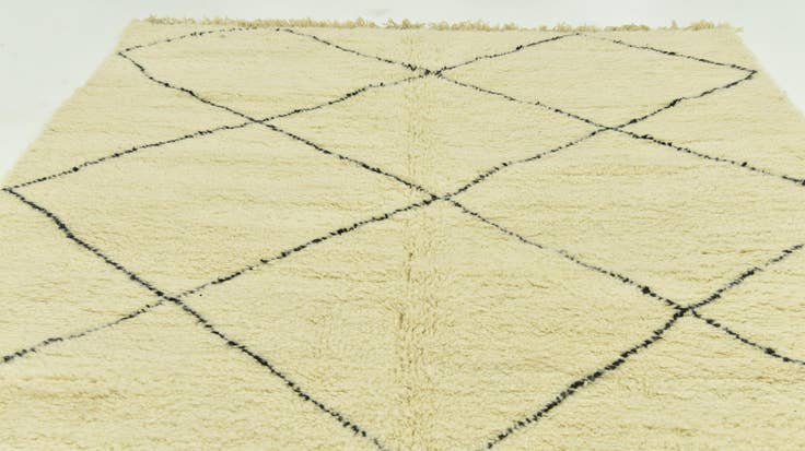 Detail image of 7' x 9' 9 Hand Knotted Moroccan Wool Rug