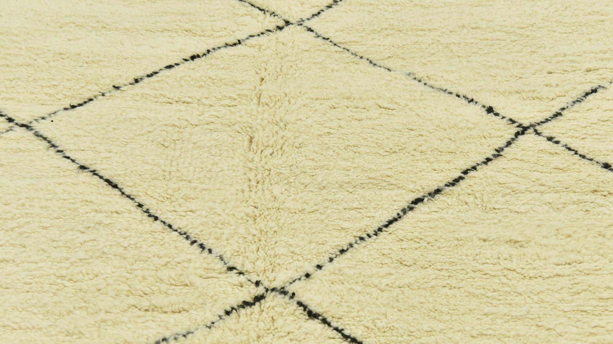 7' x 9' 9 Hand Knotted Moroccan Wool Rug