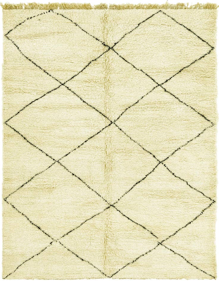 Detail image of 7' x 9' 9 Hand Knotted Moroccan Wool Rug