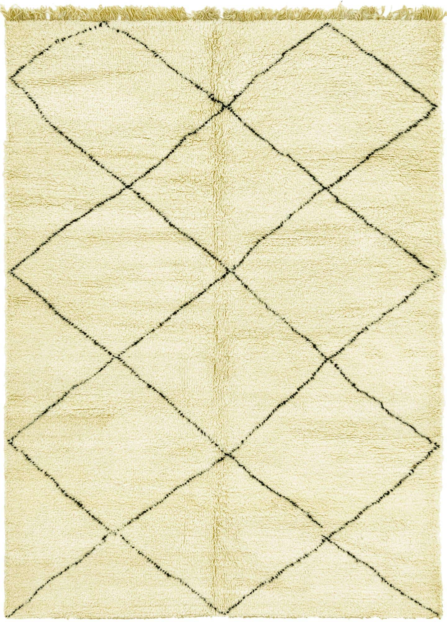 7' x 9' 9 Hand Knotted Moroccan Wool Rug