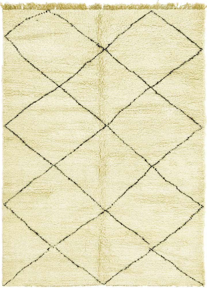7' x 9' 9 Hand Knotted Moroccan Wool Rug