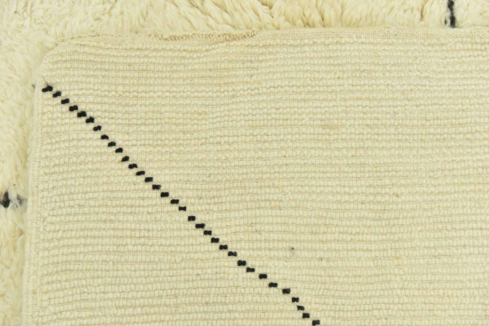 6' 10 x 10' 6 Hand Knotted Moroccan Wool Rug
