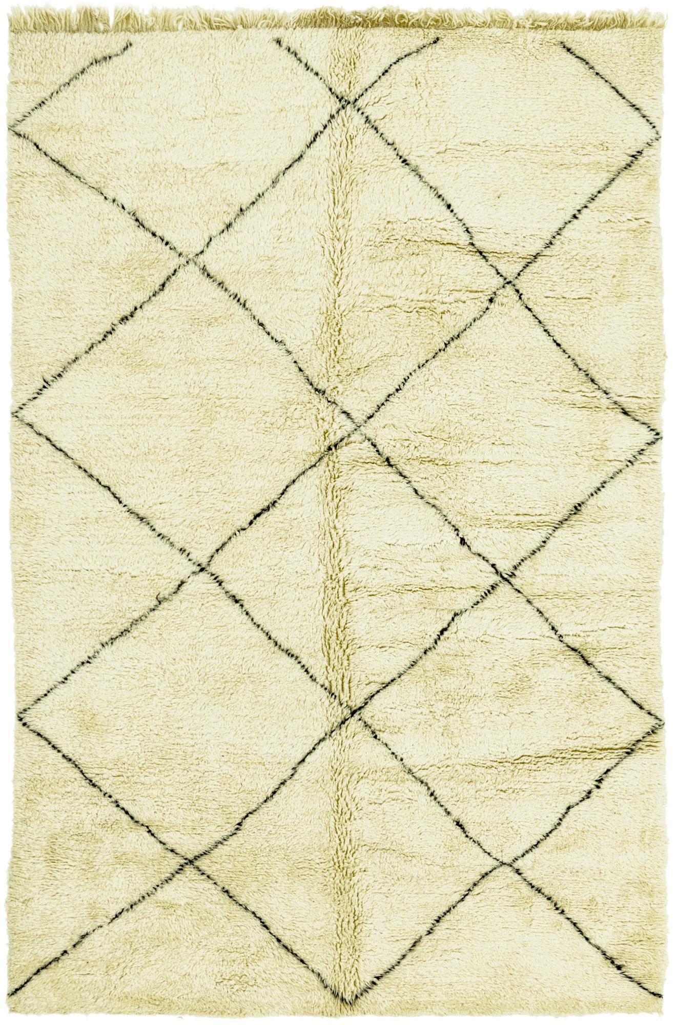 6' 10 x 10' 6 Hand Knotted Moroccan Wool Rug