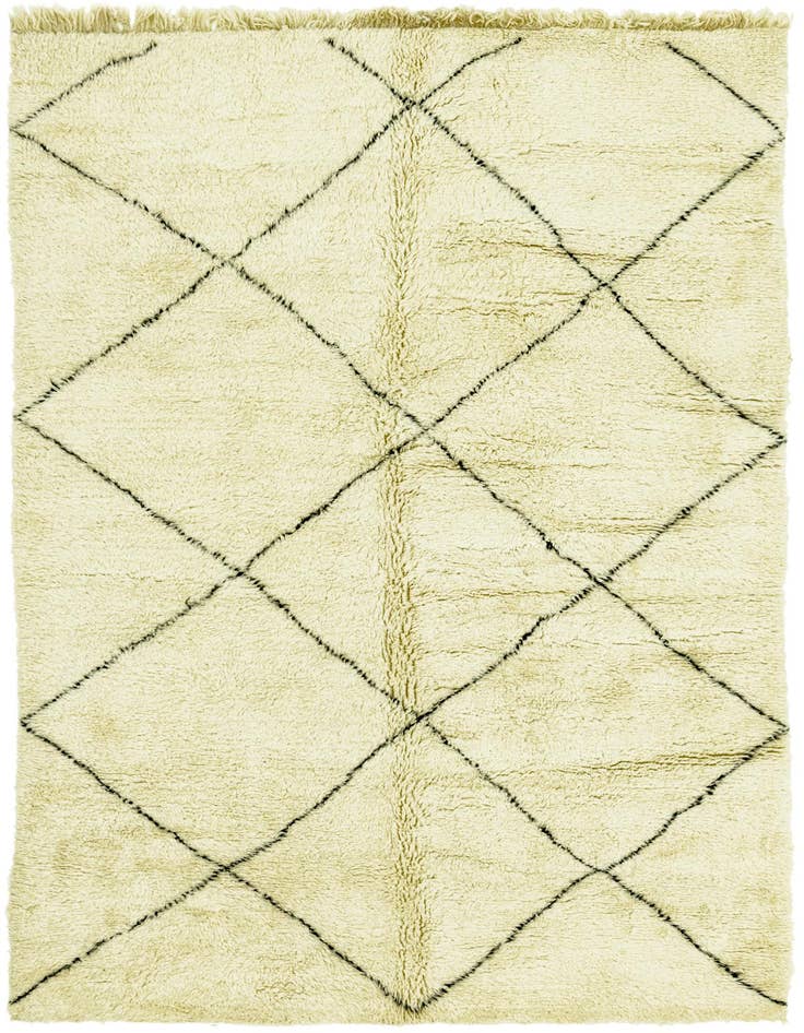 Detail image of 6' 10 x 10' 6 Hand Knotted Moroccan Wool Rug